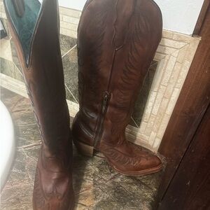Classic Brown Over-the-Knee Leather Boots